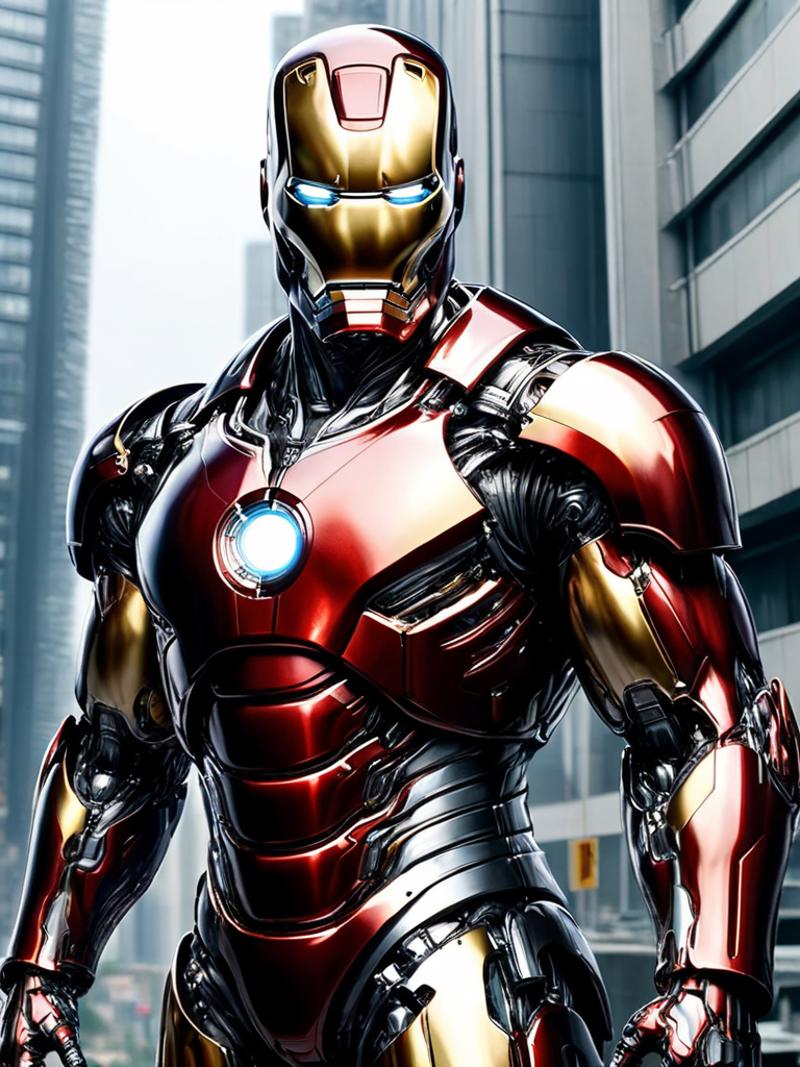 The Iron Man Suit: A Marvel Comics Character with a Red and Silver Armor