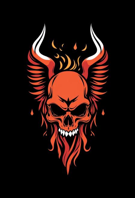 Ready design for printing on a t-shirt. On a black background