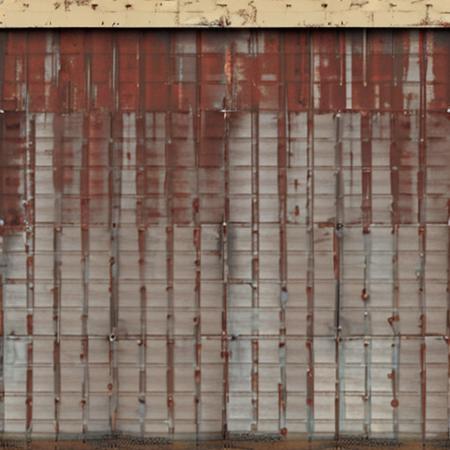 TF2 texture, best videogame textures, albedo texture map, no lighting, fullbright, white metal, metal wall, vertical corrugated metal, subtle brush strokes, ((bottom trim)), (top stain), brown stain, <lora:TF2WallTextures001:1>