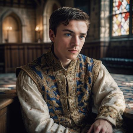 highly detailed candid photo of servant (male), 


1boy, solo, short hair, blue eyes, embroidered jacket, white jacket, stained glass, sitting, upper body, black hair, looking to the side,    indoors,  depth of field,   blurry background, (medieval parlor:1.3)

depth of field, blurry background,

masterpiece, best quality:1.1, 

ultra photoreal,
photorealistic:1.0, 
depth of field:1.1, 
(edge lighting:1.2),
(shadow play:1.2),

as photographed by Nathan Wirth
