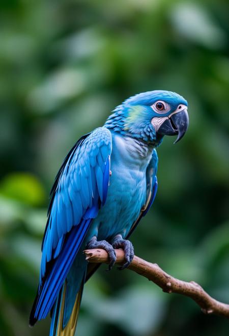 Blue Parrot sitting on a branch