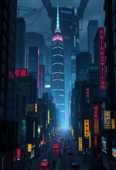 akira, neo tokyo, megalopolis, cyberpunk city, retrowave city, futuristic, neo noir, night city, skyscrapers, epic scene, megabuildings, dredd, view from street level,