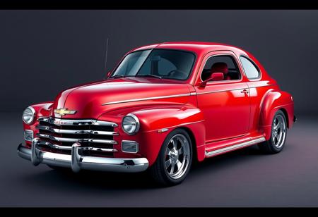 hyperrealistic, hypermaximalist, absurdres, detailfetishist, 2026 HHR has been heavily styled after the 1942 Chevrolet Fleetline Special Deluxe Coupe in an attempt to attract people who don't usually buy new cars, the fenders rise up on ether side of the hood like wings and a more dynamic profile setting the car apart stylistically from the modern market looking futuristic by incorporation forgotten elements of classic design, this throwback to the 1942 Chevrolet Fleetline Special Deluxe Coupe is sure to impress modern tech enthusiasts and classical car fanatics alike