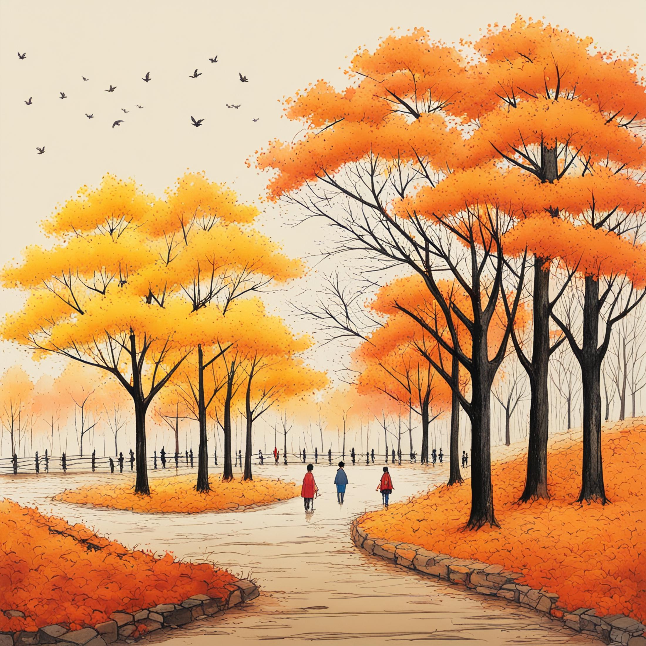 Autumn illustration model秋天的插画模型 image by Standspurfahrer