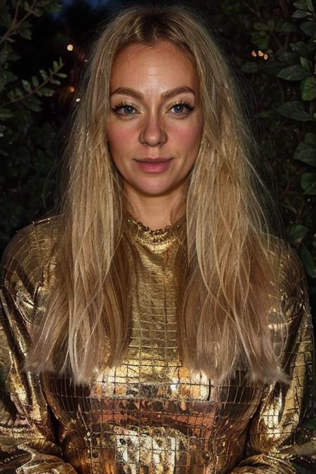<lora:Cherry_Healey:1> masterpiece, best quality, detailed face, 1girl, solo, realistic, c1873h, long blonde_hair, disco costume ,  field , night
