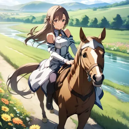 Horseback riding, close