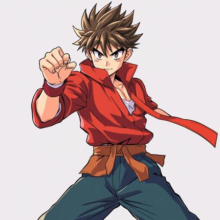 Shonen Anime Boy, Fighting Stance,