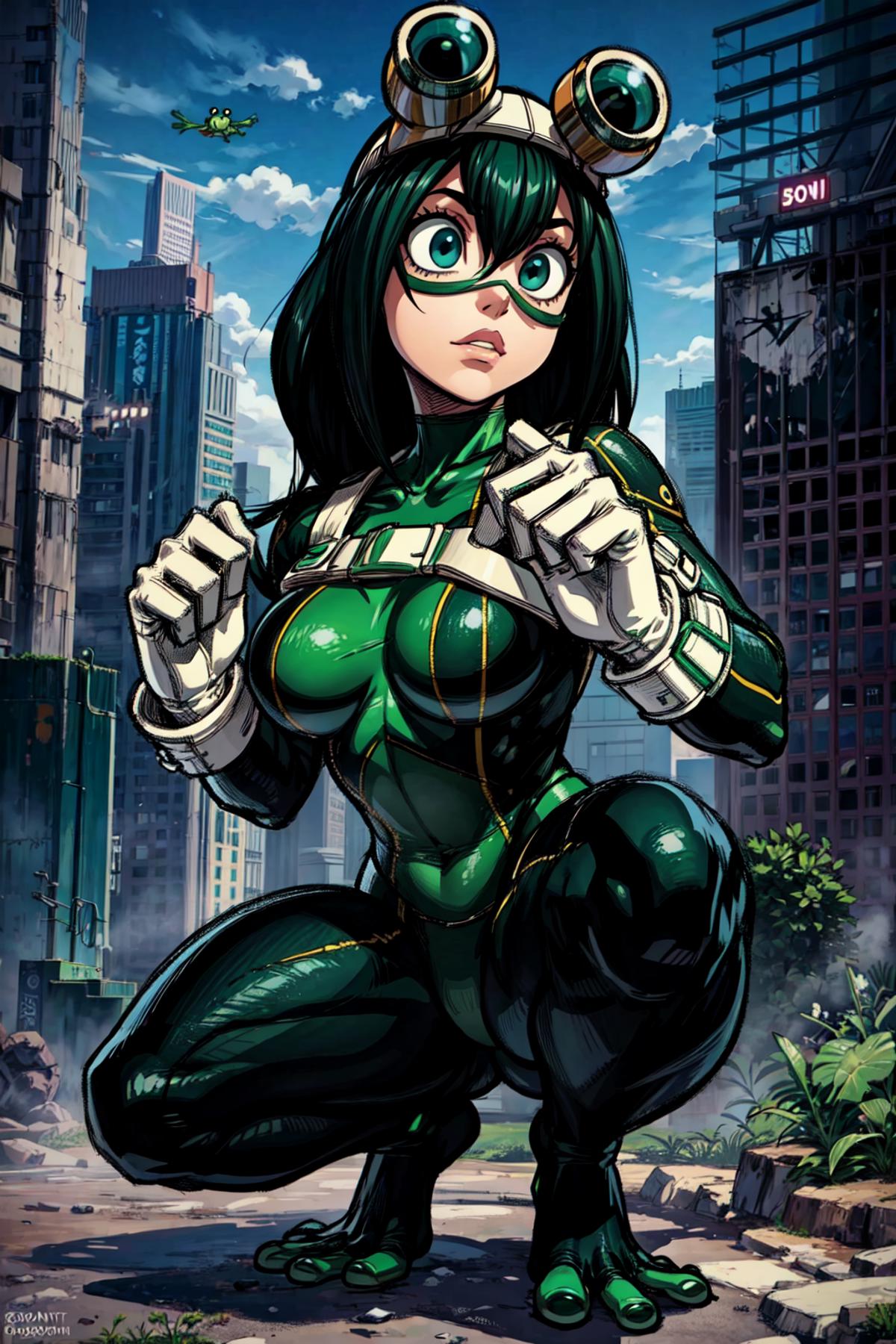 Tsuyu Asui (Hero) LoRA [72mb] image by Kayako