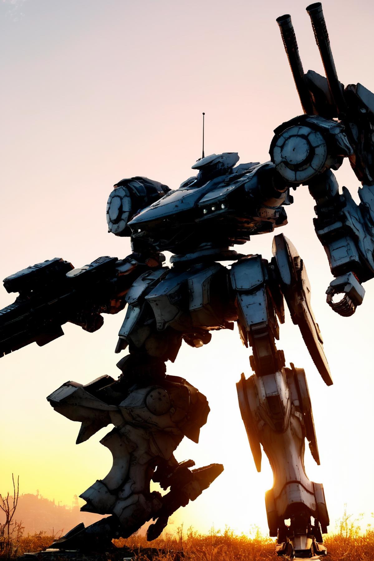 Super robot diffusion XL (Gundam, EVA, ARMORED CORE, BATTLE TECH like mecha lora) image by rei_rei