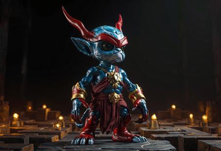 The image depicts a Golden Homunculus, standing proudly against a dark background. It is a captivating blend of blue, red, and white, resembling a comic book character. The creature's body is mostly blue, with red arms and legs. Its head, adorned with a red visor, is a mix of blue and white. The Golden Homunculus's dynamic pose, along with its detailed facial features and clothes, suggest a sense of readiness and anticipation.
The background, featuring a magical labyrinth, adds to the overall composition. The image is rendered with octane render and unreal engine 5, showcasing vivid colors, hyper-realism, and cinematic lighting from the right. The details are incredibly sharp, making it a stunningly detailed photograph in 4K and 8K. This artwork is trending on artstation and cgsociety, masterfully crafted by artists such as Jim Burns, Daniel Gerhartz, Pablo Munoz Gomez, Tomasz Alen Kopera, Atey Ghailan, and Mike Mignola, drawing inspiration from their unique styles and techniques.