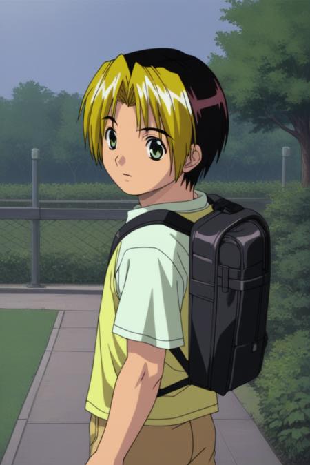 hikaru_kd, two-tone hair, blonde hair, brown hair,  hikaru shindo, two-tone hair, blonde hair, brown hair,