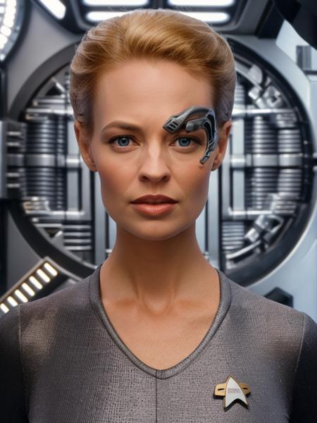 woman <lora:7of9-768:0.7>  7of9 full body inside borg ship, borg drone recess , highly detailed skin, skin pores, vellus hair,  rule of thirds, photoreal 8k UHD