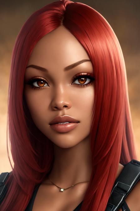 Meagan Good, 1girl, solo, dentist, red hair, brown eyes, detailed face, sexy,

masterpiece, professional, high quality, beautiful, amazing, Post-apocalyptic, DeviantArt, Fatigues, closeup, extreme closeup,

photoshoot, 4k, realistic, detailed background, holistic,