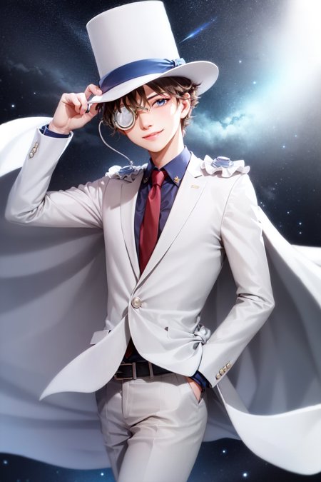 kaitosuit formal suit necktie cape white pants