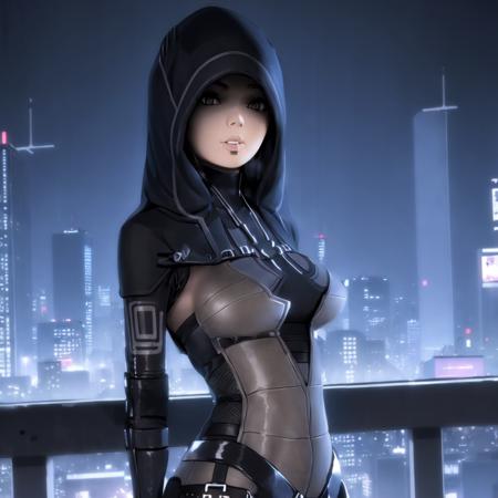 KasumiGoto, 1girl, masterpiece, best quality, city background, cyberpunk