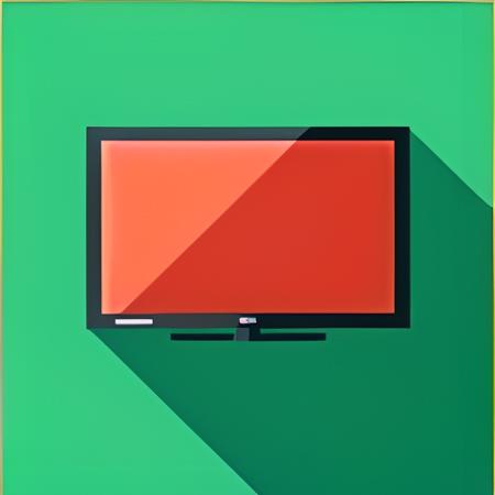 FlatIcon of a flat screen tv on a blue background <lora:flaticon_v1_2:0.8>