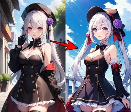 2Dfy (ClearSky Edition v1) | Stylize 2.5D into 2D Anime: Clean style with more details (Wallpaper style)