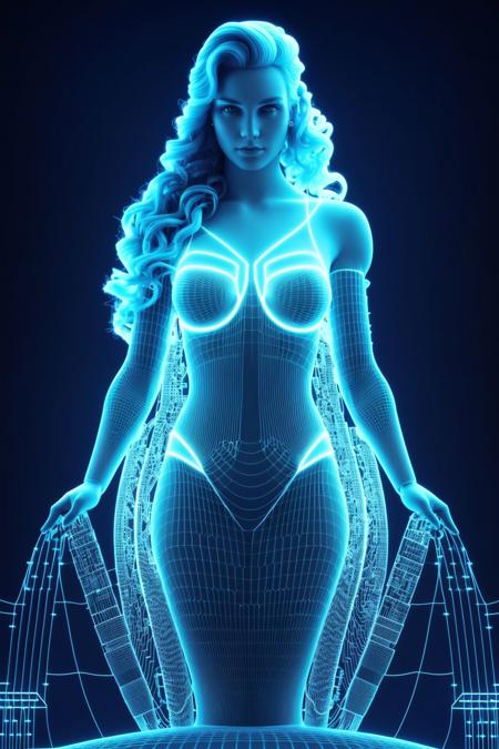 (Gorgeous Professional 3D rendering:1.3) of (Rough sketch:1.3) a cyborg mermaid atop a rock in the frozen oceans of Enceladus, hologram, circuits, wires ADDBASE upper body of a cyborg woman, wild hair, hologram, circuits, wires ADDROW robotic mermaid tail, hologram, wires, circuitry, breadboard, fractal, (Ascii Art:1.3),CGSociety,ArtStation,(Desaturated:1.3)