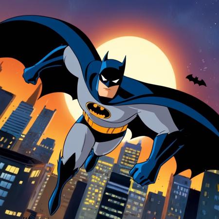 anime artwork of  <lora:Batman:1.4>
Batman a cartoon batman flying through the air In Gotham City Universe, anime style, key visual, vibrant, studio anime,  highly detailed