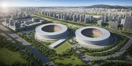 Bird's Eye View of the Gymnasium