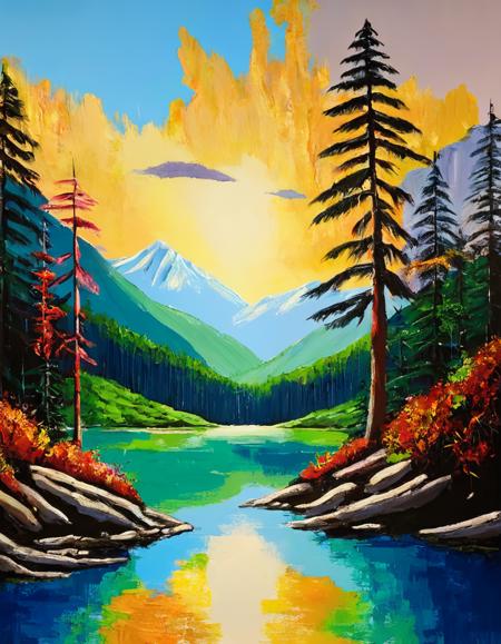 acrylic painting,Mountain Lake, acrylic painting,Mountain Lake, sunny, dynamic dramatic cinematic colors, aesthetic, very inspirational, majestic, intricate, inspiring, thought, epic, stunning, highly detailed, incredible quality, creative, positive, pure, joyful, unique, beautiful, exciting, cute, surreal, peaceful, lovely, illuminated, perfect, pretty, clear, color, neat, wonderful, attractive