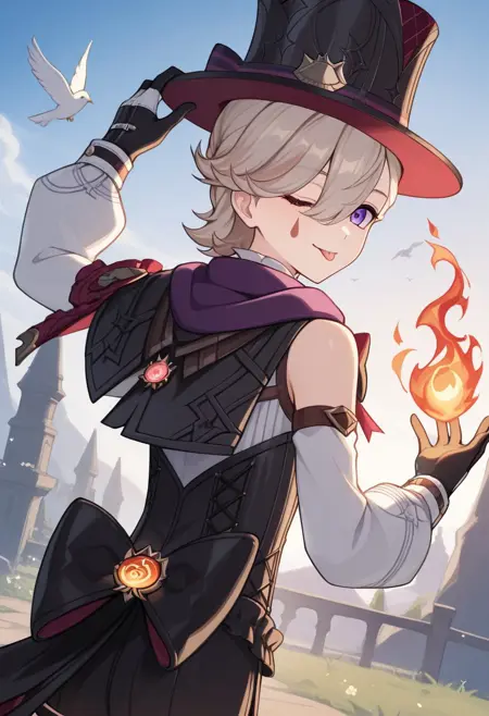 Lyney - Genshin Impact (Commission) - Pony + Illustrious