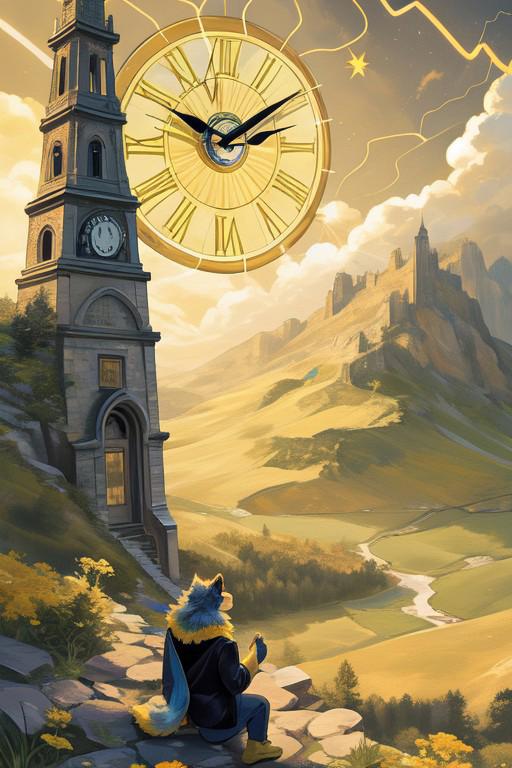 scenic, yellow theme, golden, energy, clock, time, splendid, shiny