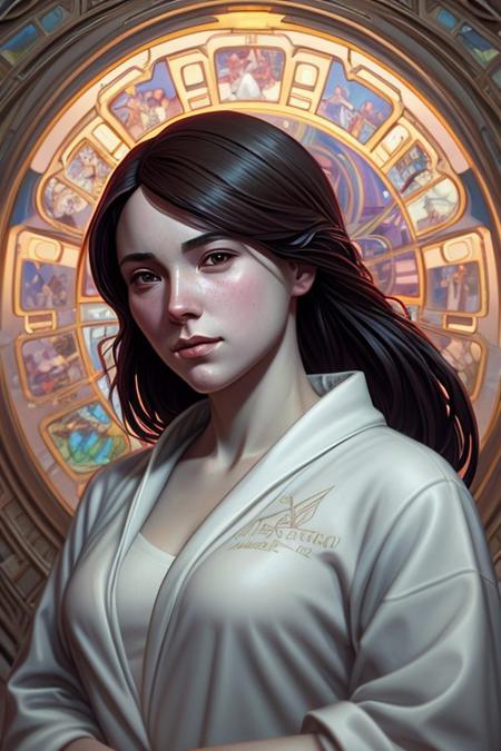 Hyper realistic adult male guardian angel donned in white robes, 
caught in mid-close-up, 
surrounded by a detailed and intricate environment, 
soft light illuminating the scene, 
combining artistic styles of Greg Rutkowski, 
Loish, 
Rhads, 
Beeple, 
Makoto Shinkai, 
Lois Van Baarle, 
Ilya Kuvshinov, 
Rossdraws, 
Tom Bagshaw, 
and Alphonse Mucha, 
with, 
unreal engine, 
greg rutkowski, 
loish, 
rhads, 
beeple, 
makoto shinkai and lois van baarle, 
ilya kuvshinov, 
rossdraws, 
tom bagshaw, 
alphonse mucha, 
global illumination, 
detailed and intricate environment