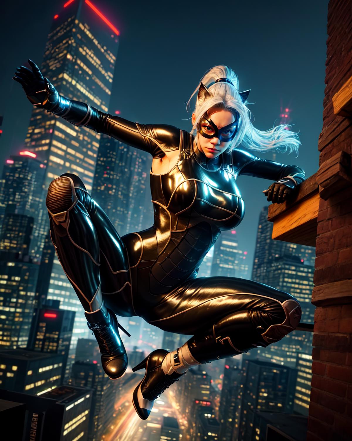Felicia Hardy / Black cat | LoRA | Spiderman | 3D Game Style | Realistic image by MrHong