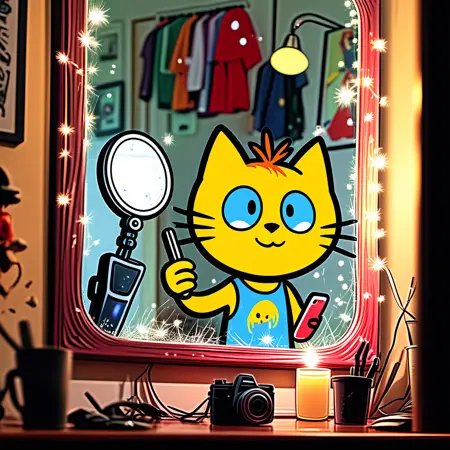 Whimsical Cartoon into Real Photo Backgrounds