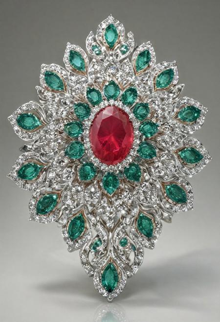 (ruby gem center ,(emerald gems at sides:1.7):1.3) shaped like leafs ,plant like jewel, geometric, reflective light, clean, smooth,  horizon clean spiral background ,light sparks, glass shiny, sparkle, symmetrical, glowing
kaleidoscopic, reflective light, smooth, 
,light sparks, glass, 
aesthetic, masterpiece, beautiful, elegant, award winning, absurdres, hdr, best quality, hyper detailed, 
shiny, sparkle, symmetrical