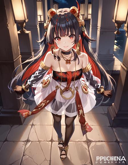 long hair, one side up, black hair, red eyes  long hair, twintails, black hair, colored inner hair, red eyes long hair, straight hair, black hair, colored inner hair, red eyes short hair, streaked hair, black hair, red hair, vmp horns, vmp tail, vmp wings, low wings,red eyes Luciadef,def dress, def jacket, open jacket, mechanical arms, def thighhighs Luciadrs,EG dress, EG detached sleeves, see through sleeves, EG thighhighs, EG necklace, EG hair ornament, EG earrings Luciasmr,DoR dress, DoR skirt, black skirt, DoR earrings, DoR hair ornament, DoR hairclip Luciavmp,vmp dress, red dress, short dress, vmp gloves, white gloves, vmp thighhighs, white thighhighs, vmp tattoo