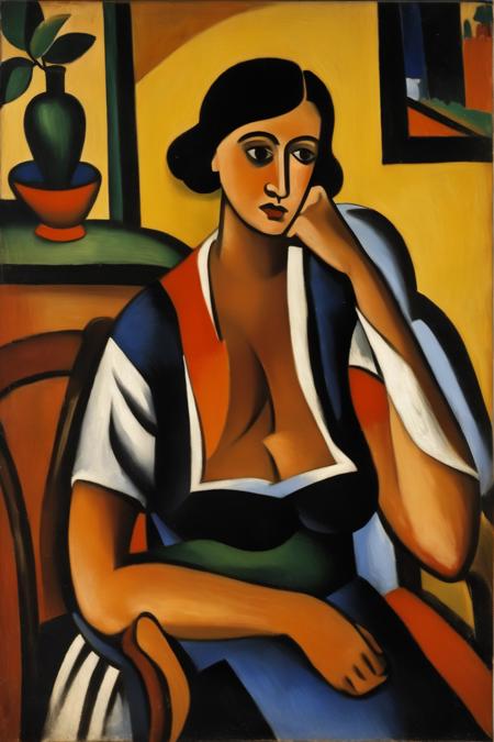 <lora:Andre Derain Style:1>Andre Derain Style - Lonely Woman