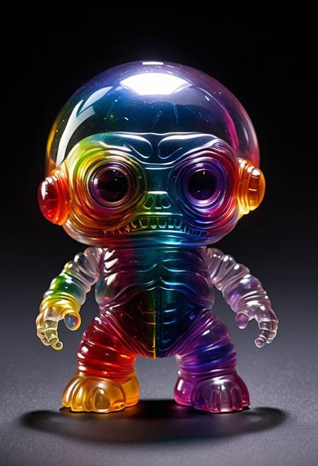 XCYP Art Toy,A translucent multicolor mutant from outspace, japanese sofubi EVA Material) Artist Design Piece,Award-Winning Lens,Highly Detailed,Ultra High Resolution,32K UHD,Clear Focus,Best Quality,Masterpiece.,