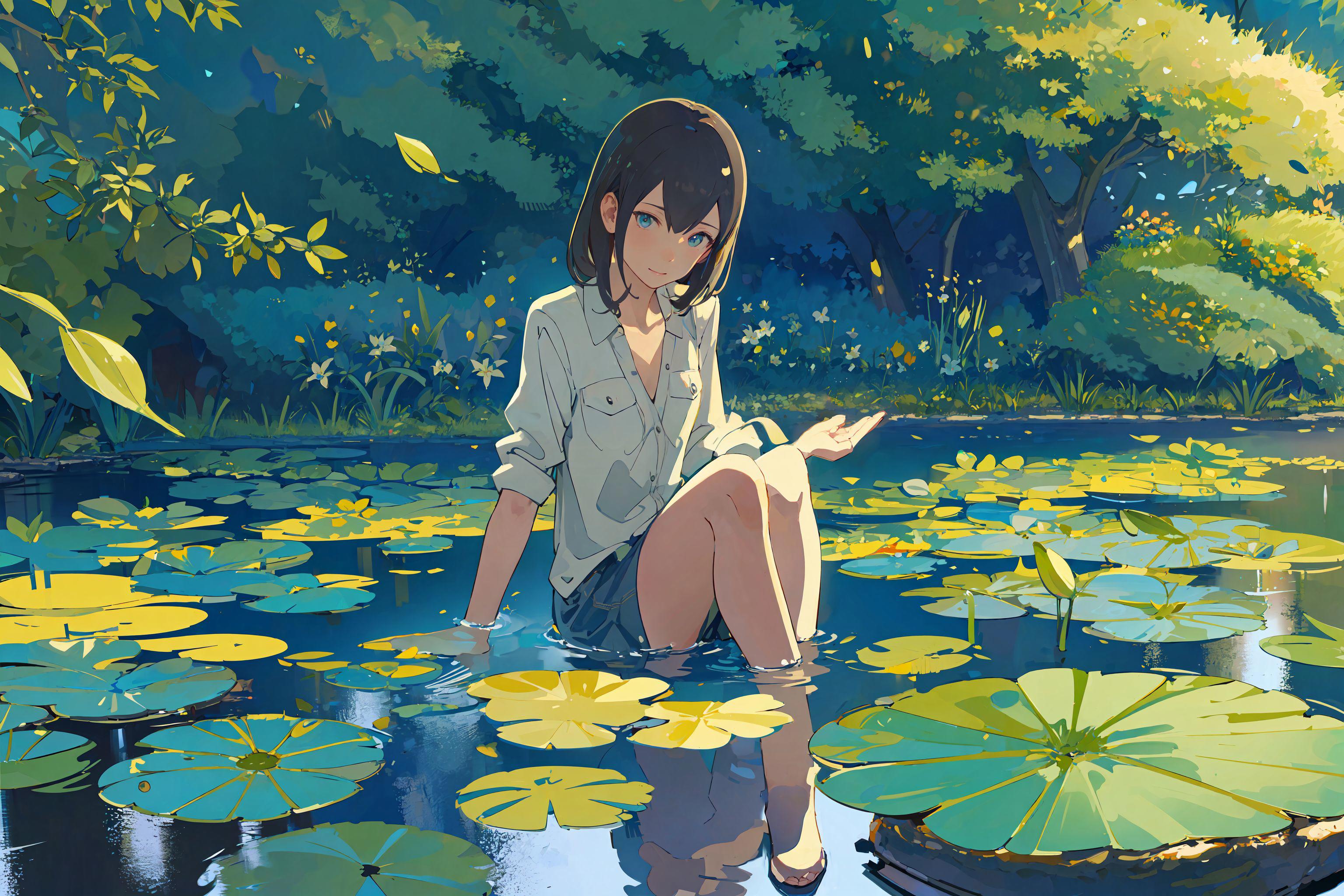 言叶之庭/The Garden of Words/新海诚/Makoto Shinkai/言の葉の庭です Lora image by chosen