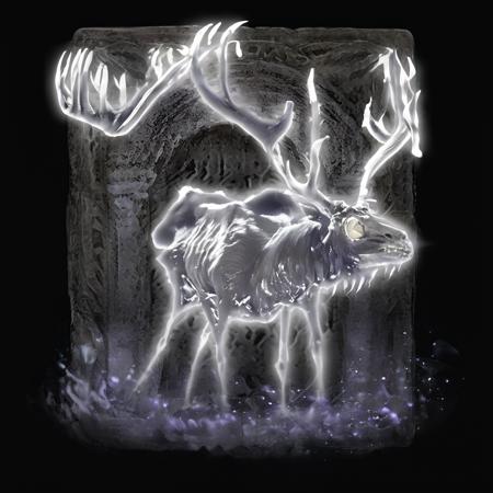 (ghost Elk:1.2_skull),(Waving huge antlers,:1.2),, The art style is Elden ring,game Ashes icon,Complete shape,
Occasionally colored particle light effects appear,
particles, light effects,monochrome,glowing,weak border,Flat design,(religion:0.6),((classicism)),((abstract art)),highres,Volumetric Lighting,(weathered:0.4),(petrified:0.3),(damaged:0.4),
(Clear outline:0.3),
(solo:1.4),still life,(solo focus:1.5),((Focus on a single shape)),
<lora:LaotouhuanXL_Ashes_v7:1.3>,Laotouhuan_Talismans,
(simple background:2),(dark gray background:2),