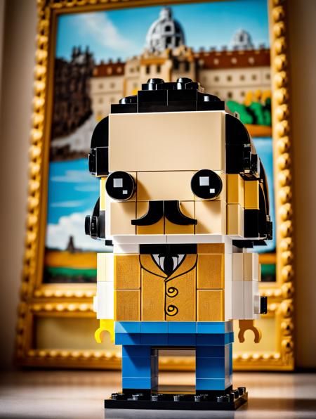 RAW photo,  <lora:lego_v2.0.768-000035:0.8>
LEGO BrickHeadz, Salvador Dal in front of a painting, (high detailed skin:1.2), 8k uhd, dslr, soft lighting, high quality, film grain, Fujifilm XT3
