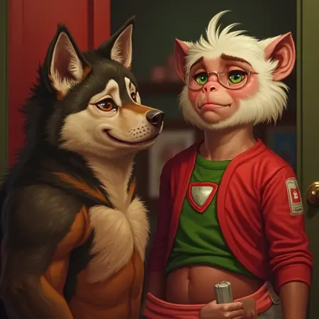 Hyper detailed furry painting style