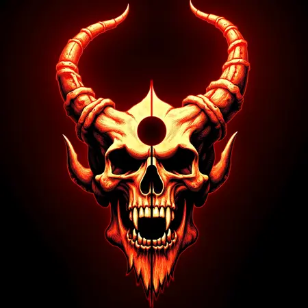 Demon Hunter - Demon Skull Album Cover Concept