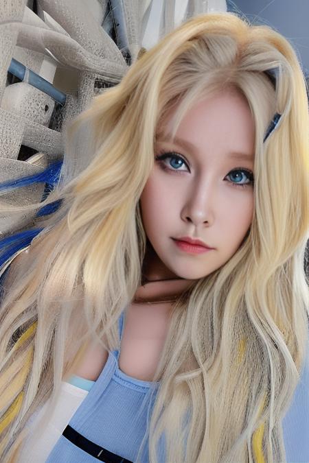 <lora:koreanDollLikeness_v10:0.7>
Nova: (a girl with (long blonde hair:1.2), (blue eyes:1.2), kpop idol, extremely cute, extremely beautiful, fashion model, 20-year-old)