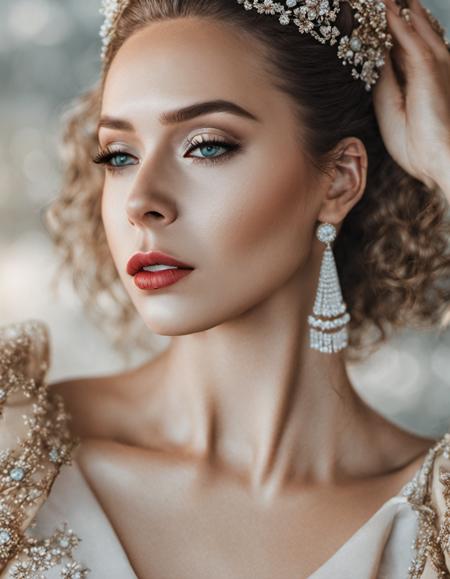 closeup photo of a young woman wearing  dress 