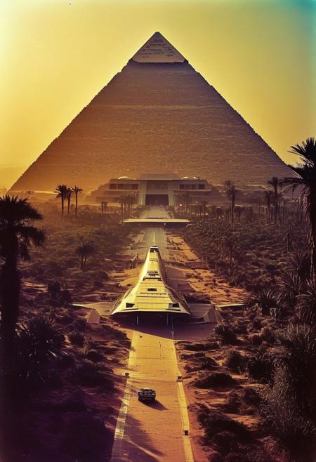 ()Hyoer Realistic:2.0)Polaroid picture 
an image of Ancient Egyptian pyramids, bathed in golden light, as a shimmering portal materializes beneath. The portal's iridescent glow illuminates the desert sands, beckoning travelers to enter. Capture the contrast between the ancient structures and the (futuristic, utopian universe within, teeming with lush vegetation, gleaming spires, and hovering spacecraft. Incorporate a sense of wonder and discovery, as the secrets of the pyramids unlock a gateway to a brighter, intergalactic future: 2.1)
BREAK 
Before its closure in 1998, Hong Kong’s Kai Tak airport was known as one of the most difficult to fly into. The airport was located right in the city and planes required a 45 degree turn to line up with the runway, literally flying in between high rise buildings to land.