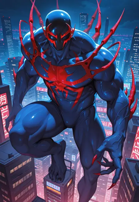 Symbiote "2099" Spider-Man (Symbiote 2099 Spider-Man Comics) [Pony/Illustrious]