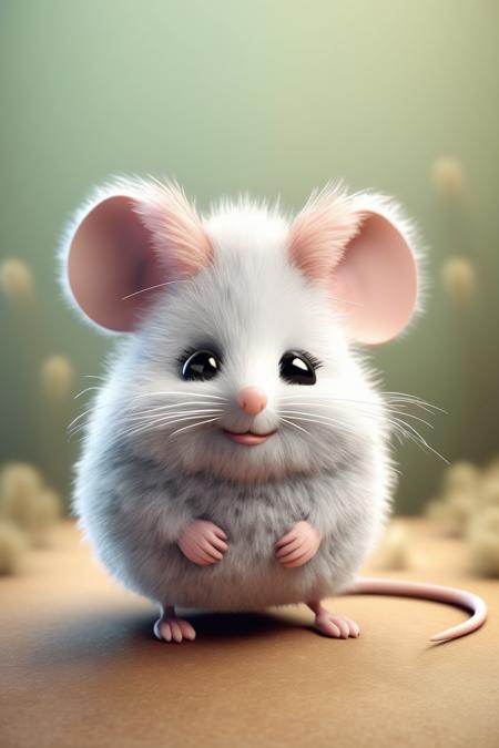 <lora:Cute Animals:1>Cute Animals - Little fluffy animal. Similar to a mouse, but rounder and nicer. 3D. UX /UI