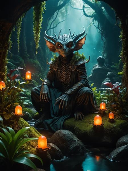 Horror-themed , Award winning photo of the feywild realm in dungeons and dragons.  ultra-vibrant colors, extreme natural overgrowth, glowing orbs, strange alien plants, anthropomorphic flowers, glittering water, ethereal, fey, sharp focus, f/22 raw photo by greg rutkowski, soft lighting, vibrant colors, masterpiece,
 <lora:add-detail-xl:1.4>, Ultra-HD-details, true to life, HDR image, High detail resolution, high detailed cloth, cinematic lighting, realistic, sharp focus, (very detailed), ((4K HQ)), depth of field, f/1.2, Leica, 8K HDR, High contrast, bokeh, realistic shadows, vignette, epic, . Eerie, unsettling, dark, spooky, suspenseful, grim, highly detailed