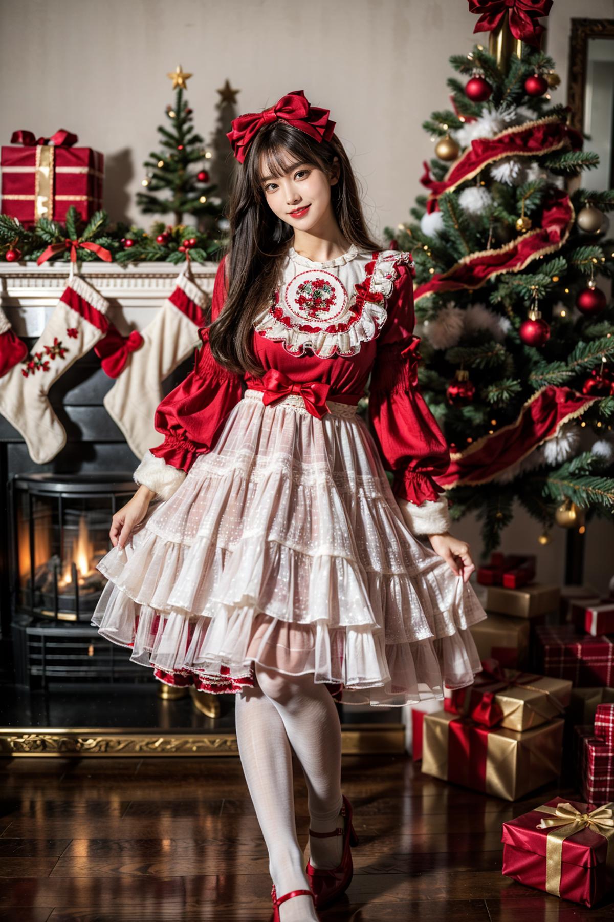 [Realistic] Christmas dress | 圣诞小裙几 image by cyberAngel_