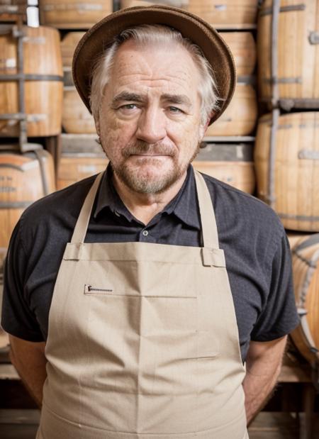 bc1 <lora:BrianCox:1>, headshot, man, solo, man in Irish Brewer Outfit, Apron, Wooden Barrel, Beer Mug, Brewmaster Hat, ,  full body, full body shot, white background, no background, PNG, natural lighting, no shadows, ultra detailed, hyperrealistic, 80mm, 4k, 8k, 8k realistic, sharp focus, intricate, high resolution