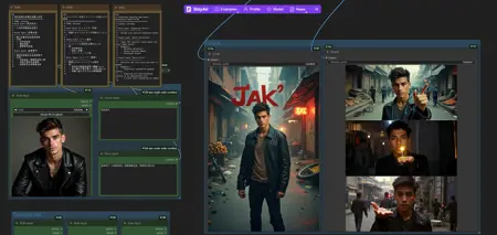 In Context lora + Character story generator + flux+ shichen