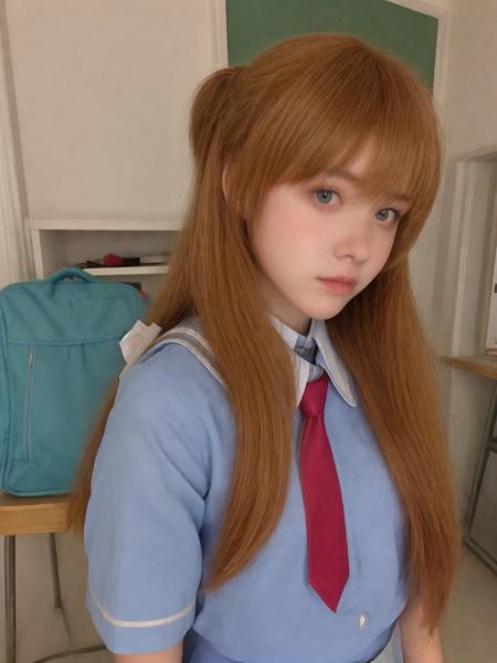 instagram photo, dirya, aska, 1girl, long red hair, beautiful, young, (school uniform:1.3), <lora:dirya:0.65>
