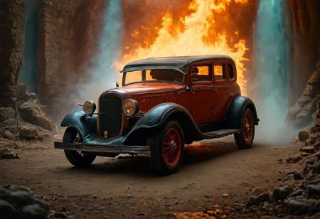 cinematic still 1920s Ford T, deep contrasts, crisp image . emotional, harmonious, vignette, 4k epic detailed, shot on kodak, 35mm photo, sharp focus, high budget, cinemascope, moody, epic, gorgeous, film grain, grainy, Ford T, deep contrasts, crisp image, warm colors, aesthetic, gorgeous, breathtaking, symbolic, epic, artistic, full detail, very detailed, vibrant, striking, rich composition, magical atmosphere, surreal, iconic, fine burning background, cinematic, symmetry, mystical, perfect light, clear focus, pretty, illuminated, beautiful, amazing, great creative, adventurous, thought taking